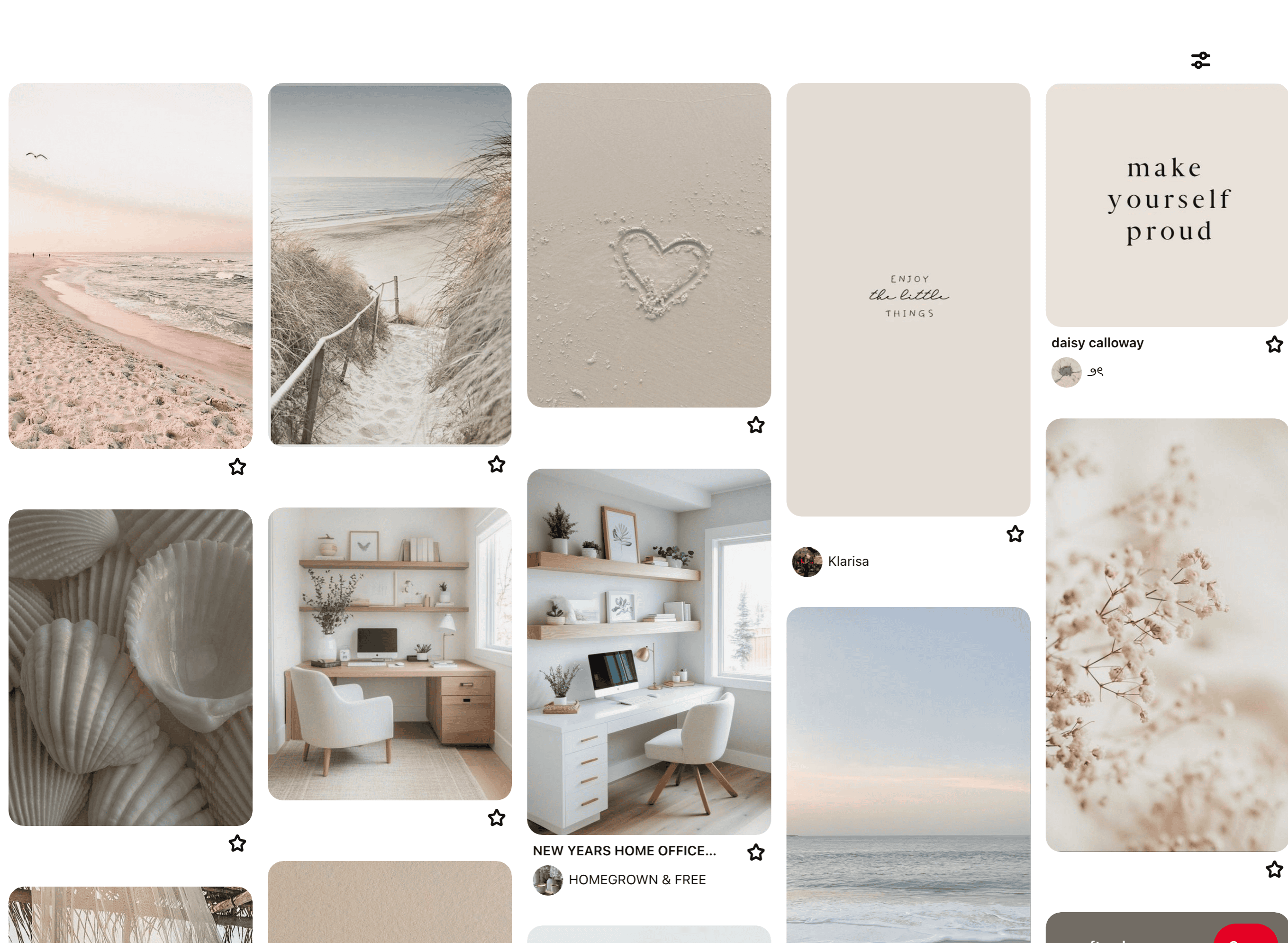 Pinterest mood board